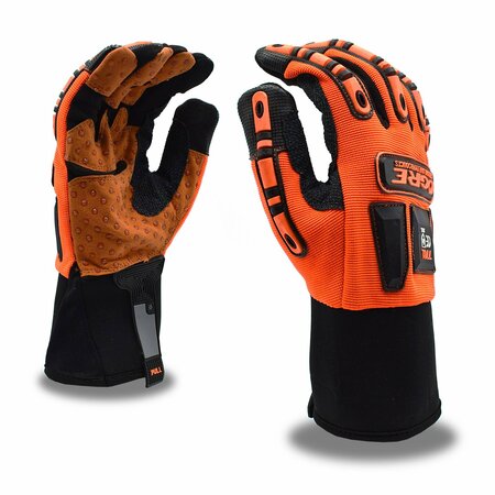CORDOVA Impact, OGRE, Synthetic Leather Gloves, Hi-Vis Orange, M 7701M